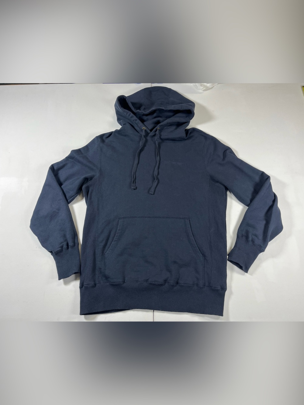 Aime Leon Dore Men's Hoodie Navy Blue Embroidered Logo Heavy Sweatshirt Sz M
